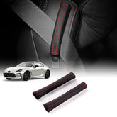 KUNGKIC for Toyota GR86 Subaru BRZ 2021 2022 2023 2024 Seat Belt Pads Cover Kit PU Leather Interior Decoration Accessories 2PCS Black